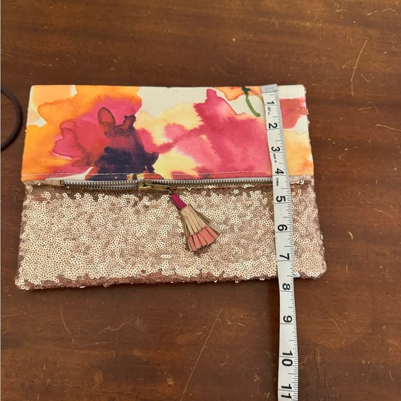 Floral and Sequin Clutch - Picture 6 of 6